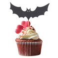 thumbnail image 2 of 20 Piezas de Papel para Vacaciones, de Murciélagos de Papel para Halloween, Palillos para Cupcakes, Adornos para Pasteles, de Comida Pa Negro, 2 of 9