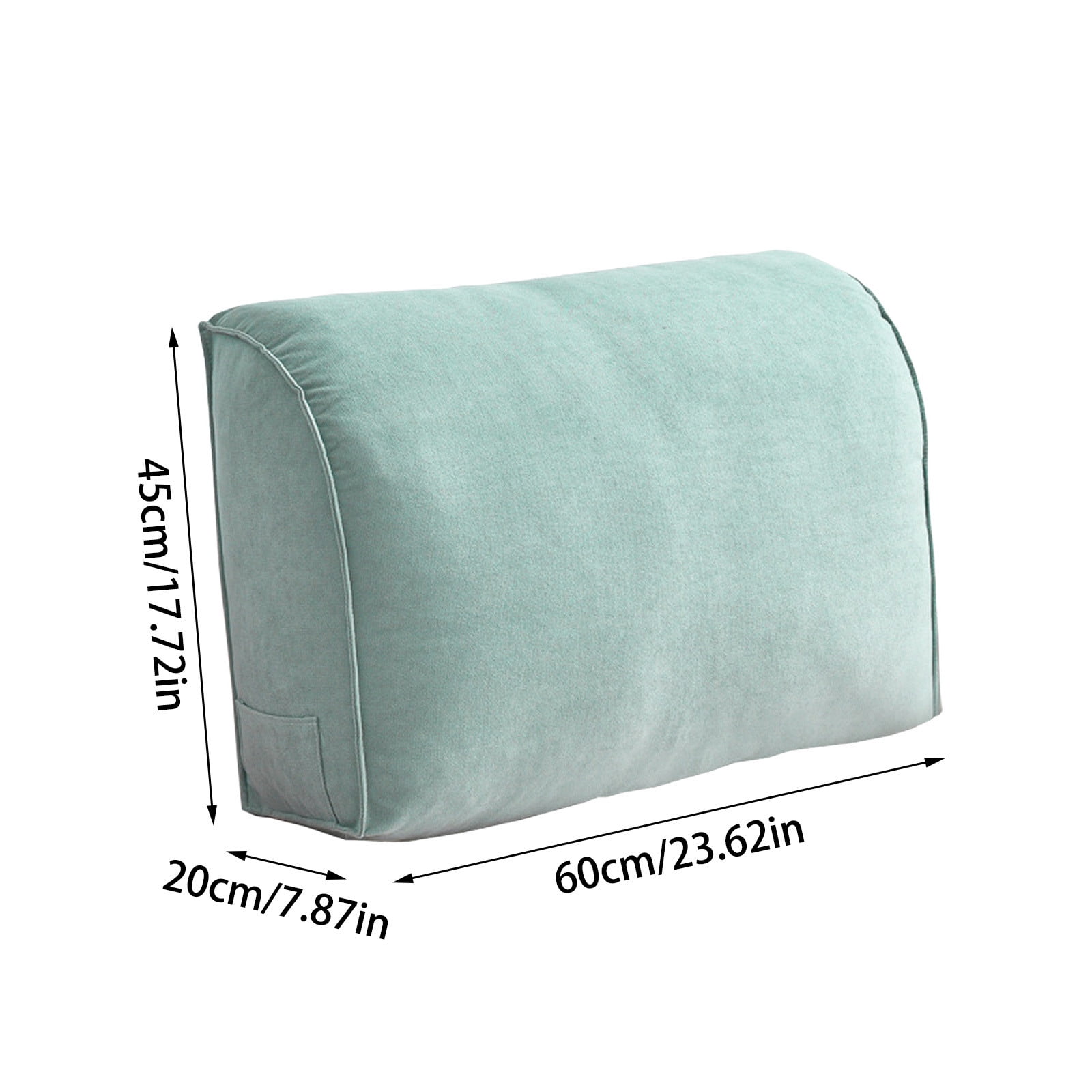 Wedge Pillow for Back Support,Sofa Back Cushion & Headboard Pillow, Lumbar Support Reading Pillow with Removable Cover for Living Room Couch(23.62*7.87*17.72Inch)