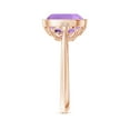 thumbnail image 3 of ANGARA Natural Bezel Set Cushion 3.65 ct Amethyst Ring with Milgrain Detailing in 14K Rose Gold for Women (Size-10mm) | February Birthstone, Anniversary Jewelry Gift for Women | Natural Amethyst Ring, 3 of 9