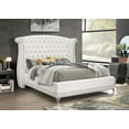 thumbnail image 2 of Barzini Upholstered Queen Wingback Bed White, 2 of 3