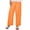 Orange, variant on Summer Pants for Women Classic Fall Plus Size Wide Legged Trouser Ladies Breathable Travel Hi Waist Solid Loose Fitting Flairy Linen Trouser Women Brocade Pants Lined for Winter Slack Orange 3XL