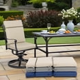 thumbnail image 5 of Aoodor 4Pcs Outdoor Patio Dining Chair Cushion Set, Fade and Water Resistant Polyester Fabric Cover with Ties and Zipper, 44''x21''x3.2'' - Khaki, 5 of 8