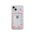 thumbnail image 1 of Funda transparente con patrón de Hello Kitty para iPhone, carcasa suave de TPU con ranura para tarjeta y soporte de bolsillo para modelos 7, 8, 14 Plus, 13, 12, 11 Pro Max, X, XR, XS Max Fivean unisex, 1 of 2