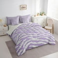 thumbnail image 3 of Castle Fairy Kids Zebra Print Twin Bedding Sets,Bling Glitter Print Bedding Comforter Set, 3 of 8
