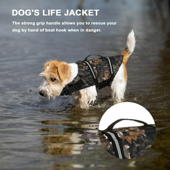 Dopebox Clearance Garden Tools Life Jacket Pet Coat Reflective Outdoor Dog Clothes Pet Swimsuit Dog, Outdoor Decorations for Yard (Camouflage)