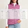 thumbnail image 3 of hoksml Women Quilted Puffer Vest Stand Collar Zip Up Sleeveless Pockets Gilet for Fall Winter Daily Outdoor Work Comfort, 3 of 9