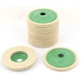 thumbnail image 1 of Ruedas de pulido de fieltro de 95 mm de diámetro exterior en color beige, discos de pulido, 10 piezas, 1 of 1