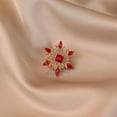 thumbnail image 3 of Small Marquise Rhinestone Flower Brooch Pins for Women Gold-Toned Fashion Crystal Cute Geometric  Corsage Brooches Lapel Pins Suit Dress Accessories Elegant Chic Christmas Banquet Jewelry, 3 of 10