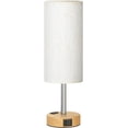 thumbnail image 1 of Lámpara de Mesa Táctil 3 Niveles con Puerto USB-C, USB-A y Enchufe CA, Base de Madera, Pantalla Lino, Bombilla LED Incluida para Dormitorio/Sala, 1 of 8