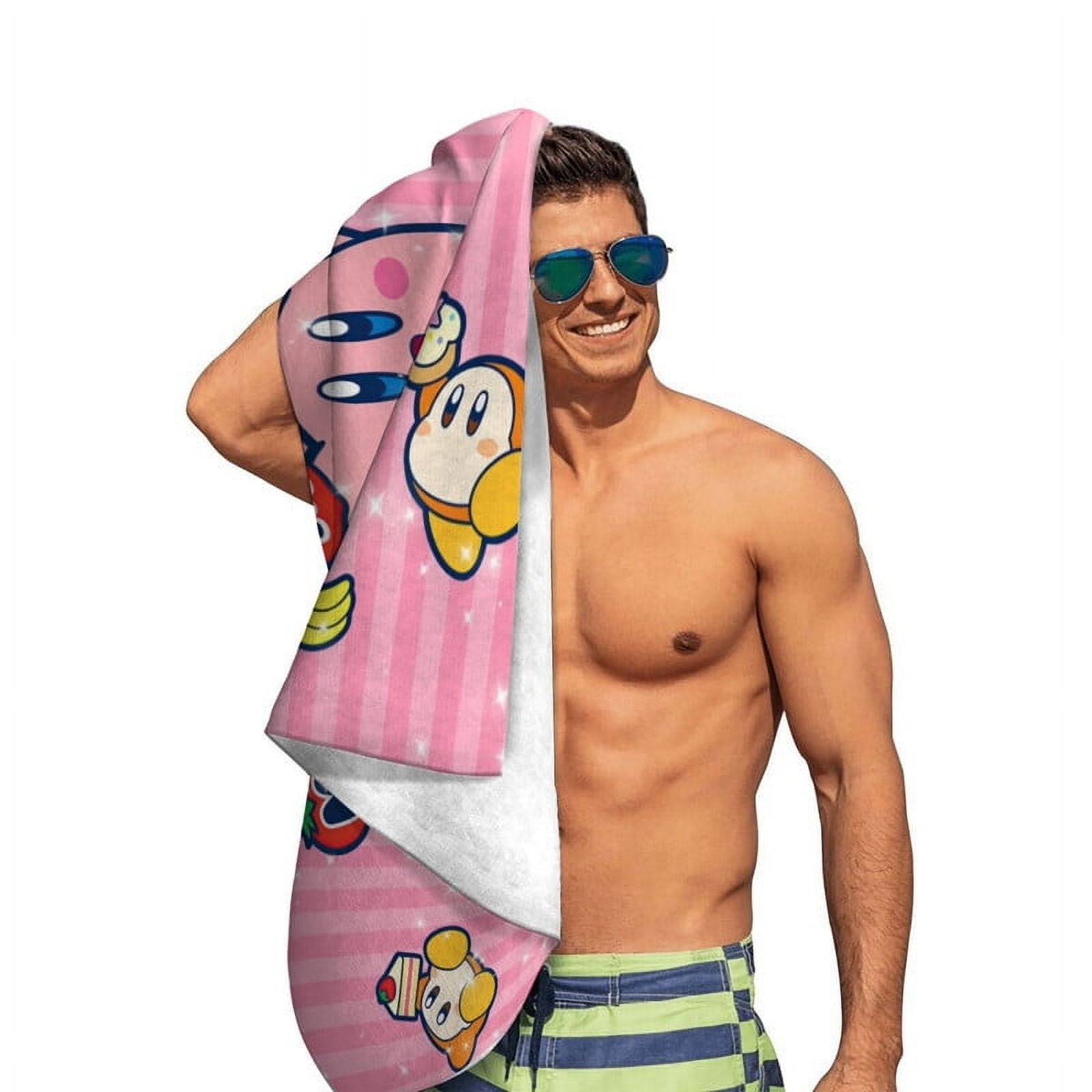 Kirby Gifts Beach Towel for Women Girl Birthday Inspired Fan Bath Outdoor Music Lover