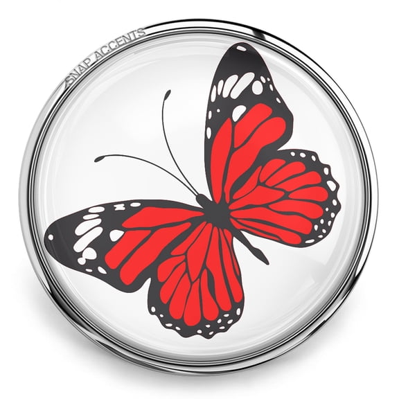 Choose Color | Butterfly Snap Jewelry Ginger Charm Button, For Interchangeable DIY Customizable Accessories