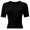 Black, variant on Women's Basic Teen Tee Workout Crewneck Short Sleeve Slim Fitted Casual Crop Top