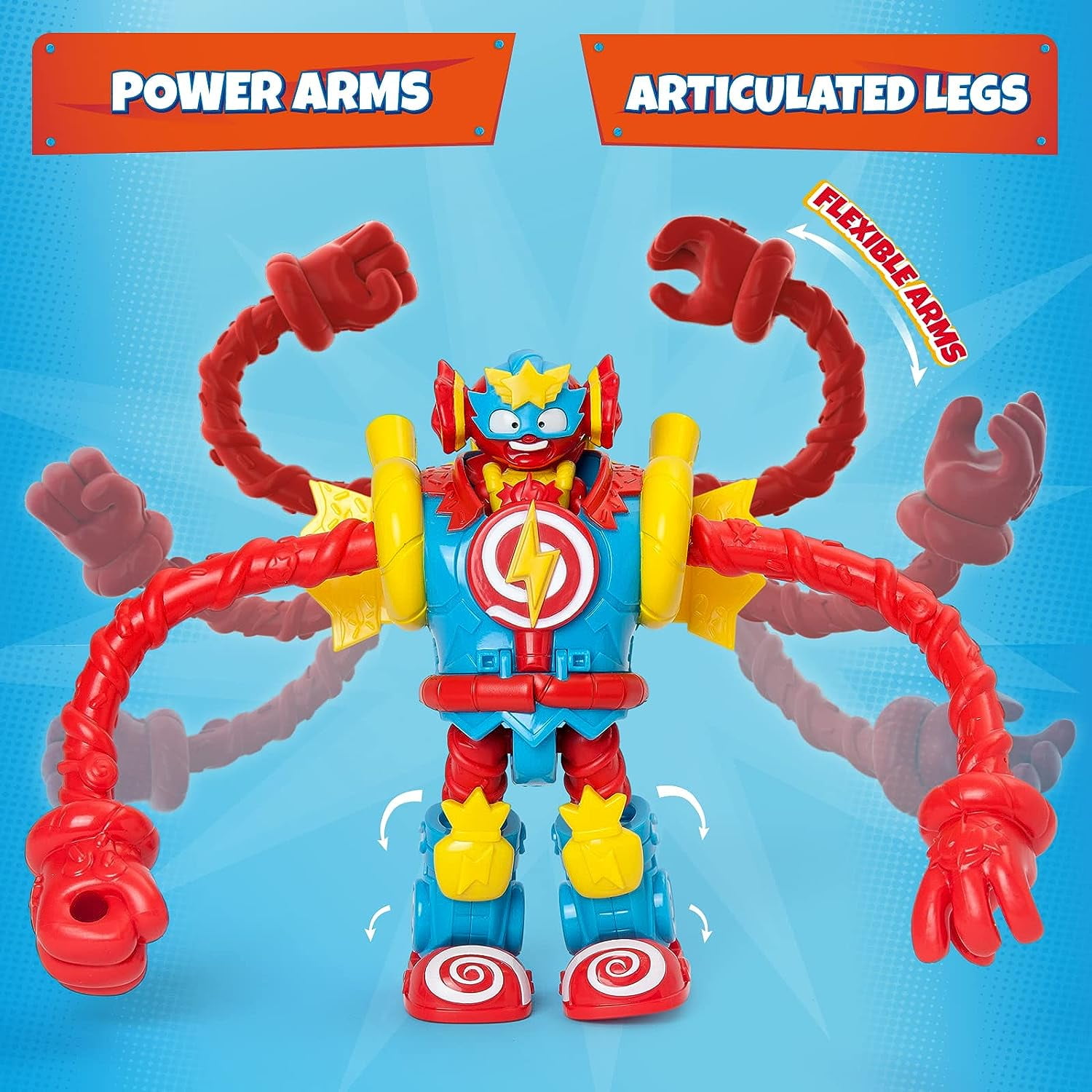 SUPERTHINGS Superbot Power Arms Sugarfun – Articulated hero robot with flexible arms and combat