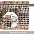 thumbnail image 6 of Vintage Country Star Valance Curtain for Windows Retro Home Berries Black Plaid Wood Rod Pocket Curtain Valances Short Window Treatments Panels for Kitchen Bathroom Laundry Room Basement 54 x 18 Inch, 6 of 9