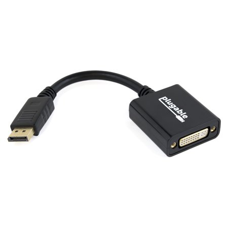 UPC: 0819927011194 | Plugable DisplayPort to DVI Adapter (Supports Windows and Linux Systems and Displays up to 1920×1200@60Hz  Passive)
