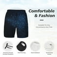 thumbnail image 6 of Picia Blue Glitter Retro pattern Mens Swim Trunks with Compression Liner Stretch Beach Shorts Quick Dry with Zipper Pockets No-Chafing Board Shorts-Large, 6 of 9
