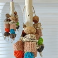 thumbnail image 1 of Parrot Bird Colorful Hanging Molar Toy Natural Rattan Ball Corn Husk Chewing Toys For Relieve Boredom, 1 of 6