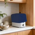 thumbnail image 4 of Navy Blue Toaster Cover 2 Slice, Farmhouse Solid Navy Blue Color Modern Art Dustproof Bakeware Oven Protector with Top Hook, Waterproof Small Kitchen Appliance Toasters Dust Cover, 12"x7.5"x8", 4 of 9