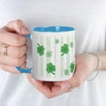 thumbnail image 5 of CafePress - St Patrick's Shamrock Pattern Ceramic Coffee Mug - 11 oz Ceramic Mug - Novelty Coffee Tea Cup, 5 of 6
