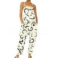 thumbnail image 1 of Fashnice Combinaisons pour Femmes Imprimé Floral Combinaison à Carreaux Pantalon Long Boho Été Abricot 2TG, 1 of 3