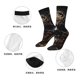 thumbnail image 5 of Balery Gold Pattern Black Skull Calcetas Largas con Estampado para Hombre y Mujer – Suaves y Transpirables, Talla Única (US 5-11), 5 of 6