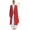 thumbnail image 3 of iiniim Women Chiffon Ancient Toga Costume Grecian Toga Dress Roman Dress with Gold Leaves Garland Headwear Burgundy L, 3 of 7