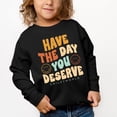 thumbnail image 2 of SmileyWorld Have The Day You Deserve Groovy - Toddler Graphic Sweatshirt, 2 of 11