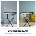 thumbnail image 3 of GAXIRE Support de Clavier Piano à Deux Niveaux Durable Caoutchouc Noir 1 Ensemble, 3 of 7