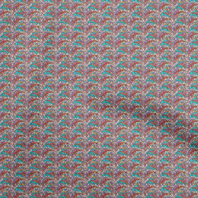oneOone Rayon Turquoise Blue Fabric Animal Skin Craft Projects Decor Fabric Printed By The Yard 56 Inch Wide