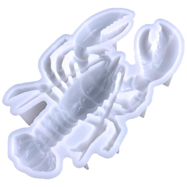 Molde de epoxi con forma de langosta, colgante de langosta 3D, para decoración de pared