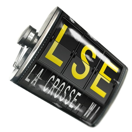 

NEONBLOND Flask LSE Airport Code for La Crosse WI