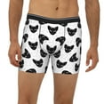 thumbnail image 2 of Men'S Boxer Briefs, Artistic Cat Face Black Soft And Breathable Mens Underwear Boxer Briefs With Widen Waist, 2 of 2