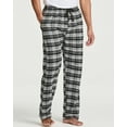 thumbnail image 2 of Real Essentials 3 Pack: Men's Pajama Pants - Knit Cotton Flannel Plaid Lounge Bottoms- Button Fly (Available In Big & Tall), 2 of 7