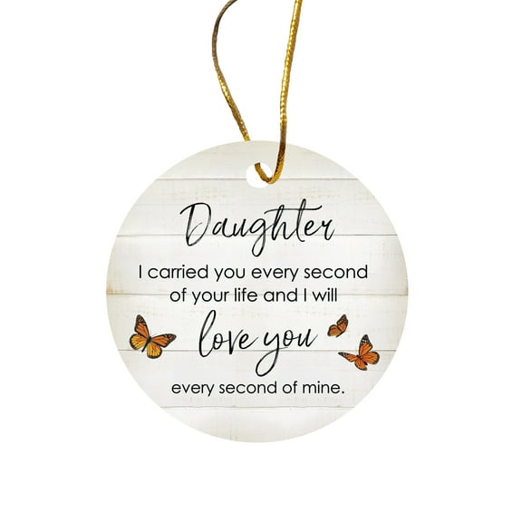 LifeSong Milestones Ceramic Memorial Ornaments Christmas Tree Decorations - Daughter I Carried