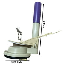 9 inch Tall Replacement Toto THU128 Flush Valve with 2 extra silicone seals & Counter Balanced Flapper Valve