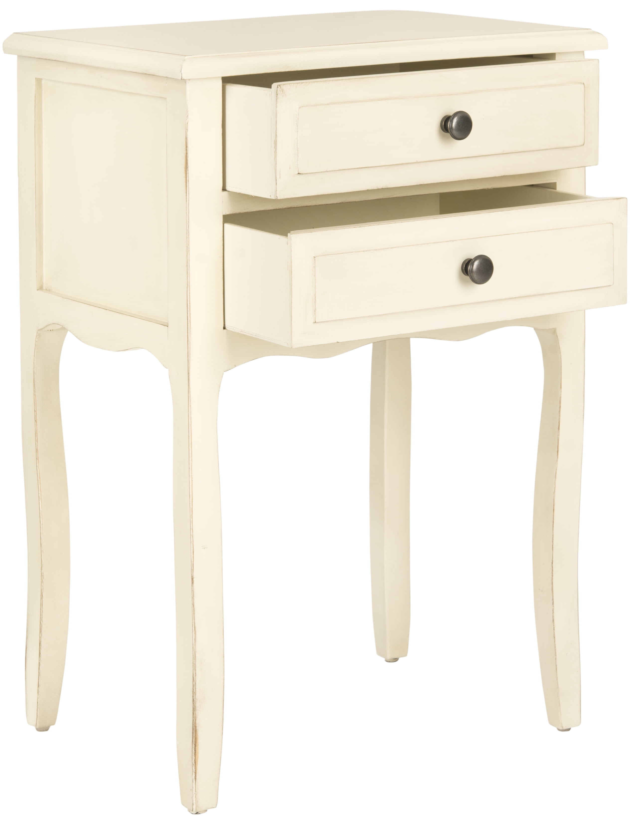 SAFAVIEH Lori Country Nautical End Table w/ 2 Storage Drawers, Barley