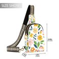 thumbnail image 2 of FORMRS Womens Crossbody Sling Bag Travel Daypack Shoulder Chest Backpack, Retro Yellow Floral, 2 of 7