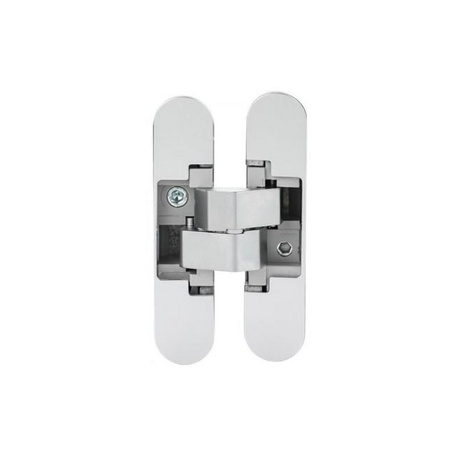 Charnière invisible Argent 180° - Réglable en Trois Dimensions - Parfaitement Cachée - Matériau en Alliage de Zinc