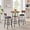 Brown, variant on Bar Stool Set of 3 with Shelf, Round Bar Table with 2 Upholstered Stools and Backrest, Small Pub Table Set for Kitchen Apartment Balcony, Grey
