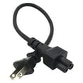 thumbnail image 4 of Cable de energía,Adaptador de corriente Adaptador de portátil de 30 cm de largo,Cable de extensión de alimentación del adaptador de corriente C5 de EE. UU.,Enchufe de EE. UU. a adaptador de Hugo Cable de energía, 4 of 5