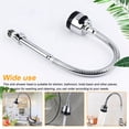 thumbnail image 3 of Billuyoard Extensión de aireador de grifo, rociador de agua de grifo flexible, lavabo, acero inoxidable, plástico, lavado, cabezal de ducha, mejora Accesorios de baño, 3 of 6