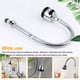 thumbnail image 4 of Faucet Aireador Extensión Flexible Tap Agua Pulverizador Cuenca de acero inoxidable Pasado Pasado Spray Lavado Ducha Cabeza Mejora Yuarrent HA012034-00, 4 of 7
