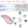 thumbnail image 4 of Souris Bluetooth Rechargeable Sans Fil pour Macbook Pro, Souris Sans Fil Bluetooth pour Ordinateur Portable Pc, 4 of 5