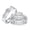 Men's Size 8 & Women's Size 10, variant on Wedding Ring Sets for Him and Her Couple Rings Women 18K Plated Engagement Anniversary Silver Men Ring Titanium Steel Size 9&9