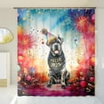 thumbnail image 3 of Hello 2025 Cane Corso Celebrates Happy New Year Firework Balloon Shower Curtain Italian Mastiff Dog Lover Gifts Idea Waterproof Bathroom Bathtub Curtain - 02024, 3 of 5