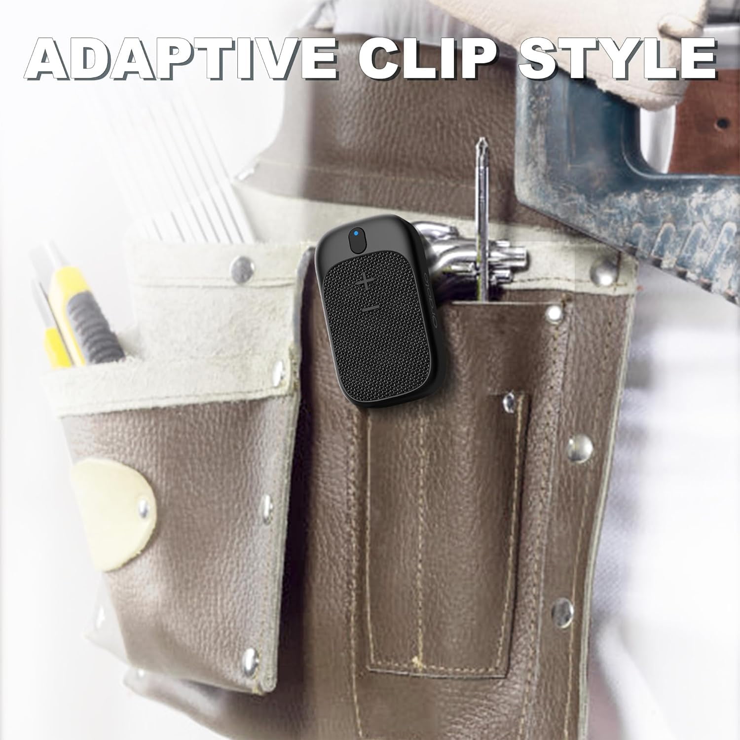 Wearable Bluetooth Speaker, Clip-On Wireless Portable Speaker Built-in Mics for Hands-Free Music and Calls, Waterproof Outdoor Mini Speakers for Working, Hiking, Running, 18H Playtime