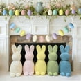 thumbnail image 2 of Gumesh Flocked Easter Bunny Figurines, Cute White Rabbit Decorations for Spring Table Centerpiece, Indoor Home Decor, Mantle Shelf Ornaments, 2 of 3