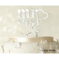 thumbnail image 1 of "Printtoo Personalized ""Mr Mrs"" Wedding Cake Topper Mirror White Cake Topper Cake Decoration Color Option Available 4""-5"" Inches Wide", 1 of 1