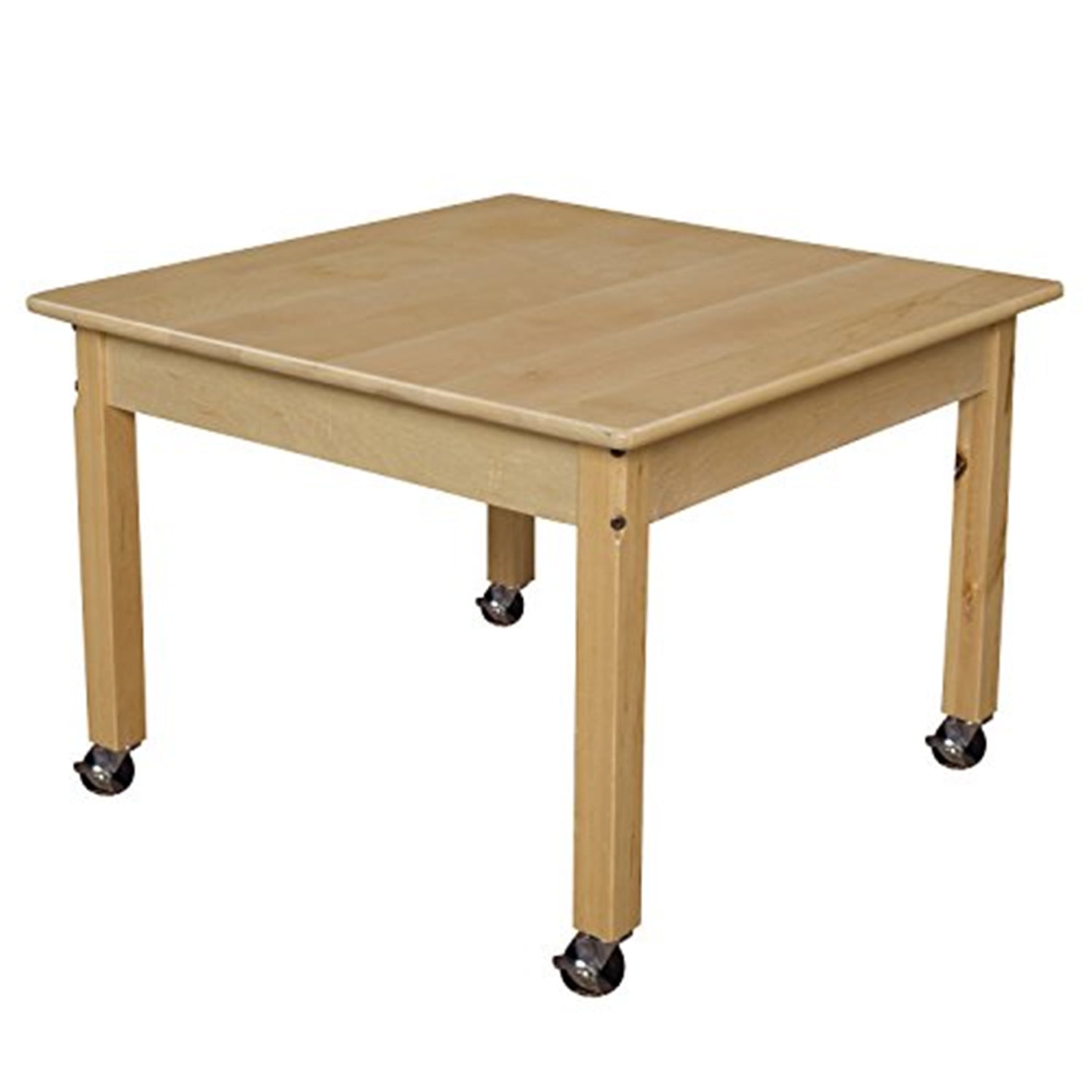 Wood Designs Mobile 30" Square Hardwood Table with 18" Legs