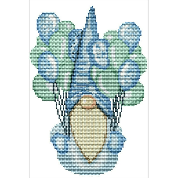 Cuadros Decorativos Wdftyju Juego de costura con cuentas estampadas de enano de gnomo DIY personalizado embutido en tela